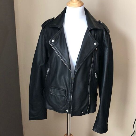 Marc New York-Andrew Marc Leather motorcycle jacket, size L